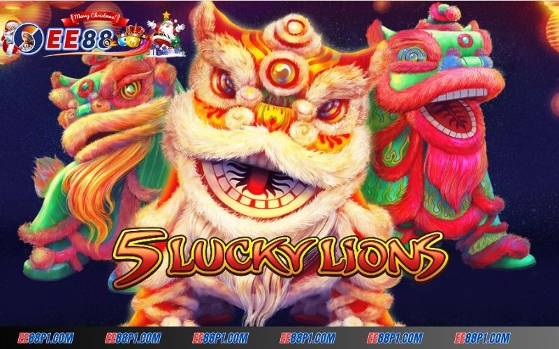 Tựa game 5 Lucky Lions có phần thưởng cao nếu quay ra 5 con sư tử